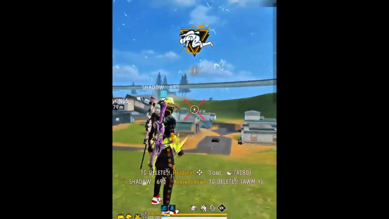 @tgdelete25 ko laga headshot || TG maine lineup in my lobby #shorts #freefireclips #freefireshorts
