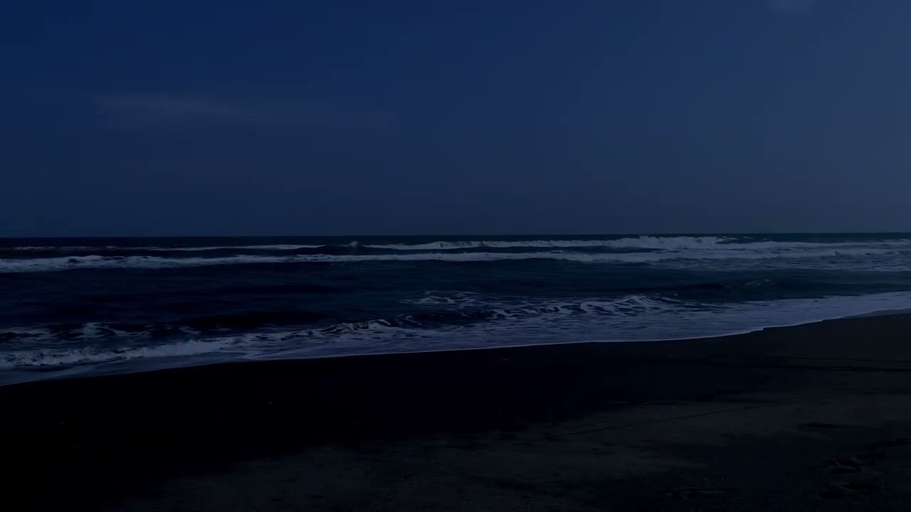Peaceful Night Beach 🌊 Healing of Stress, Anxiety and Depressive States • INSOMNIA Relief