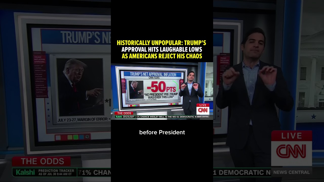 Гарри Энтен из CNN: рейтинг одобрения Трампа достиг исторического минимума, избиратели всё больше...