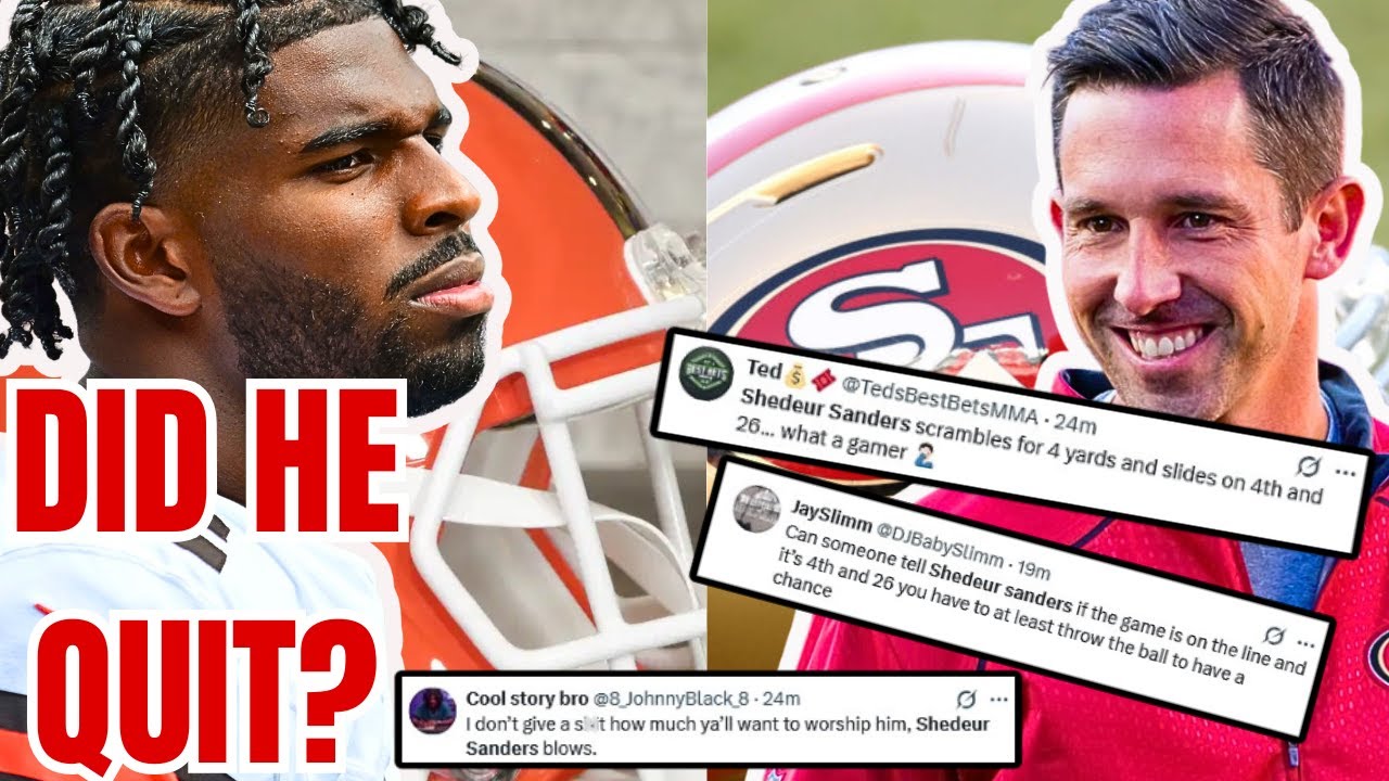 49ers SHUTDOWN Shedeur Sanders in 2nd Half! Browns DESTROYED! Fans DRAG Sanders for QUITTING!
