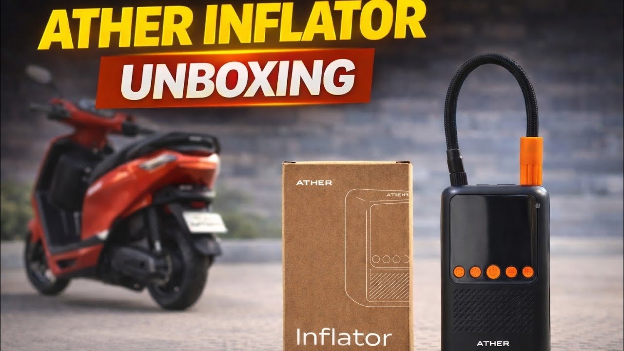 Ather Inflator Unboxing | Portable Tyre Inflator Review