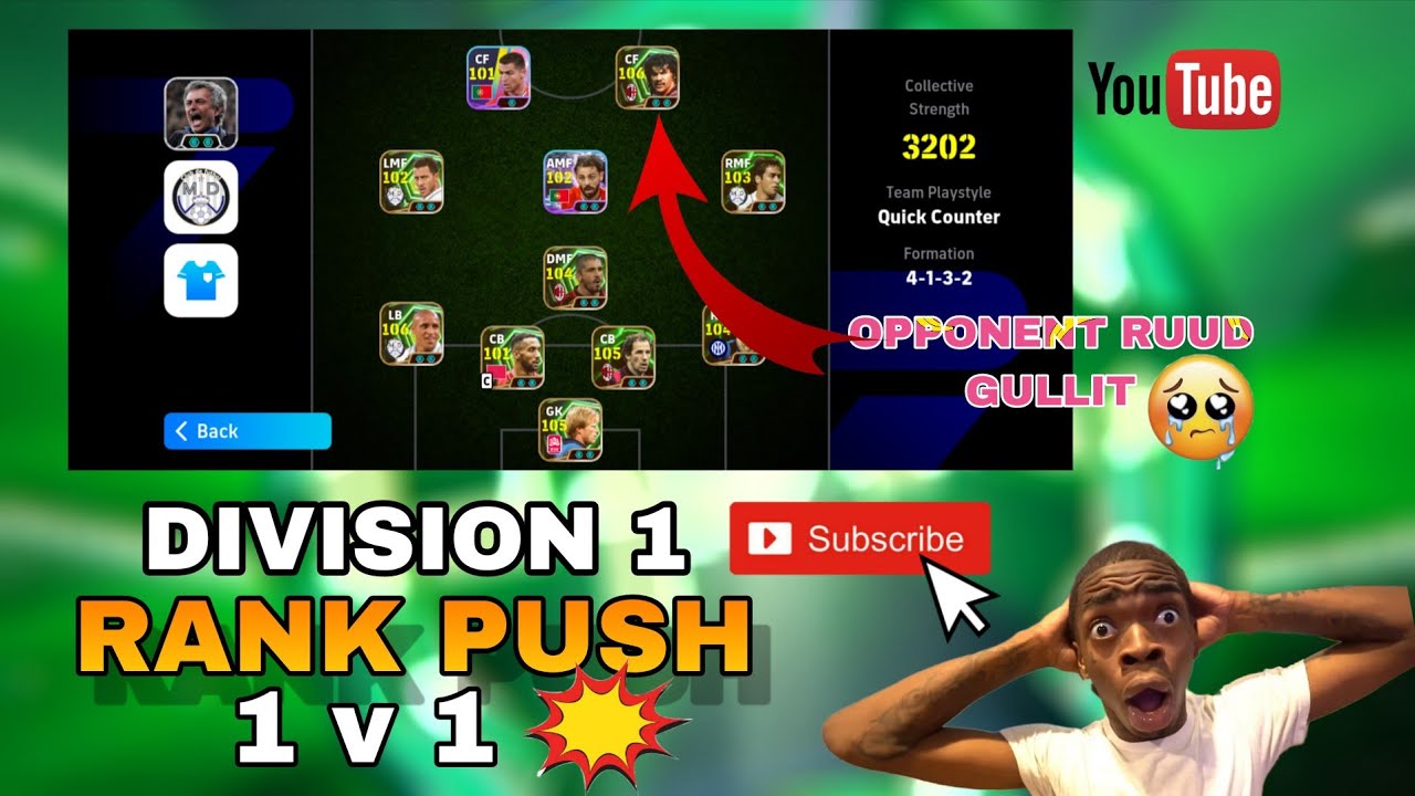 DIVISION 1 RANK PUSH / 1 VS 1 Win / @play_efootball GAMER_Dipu🔥!#trending#efootball#pes #playstation