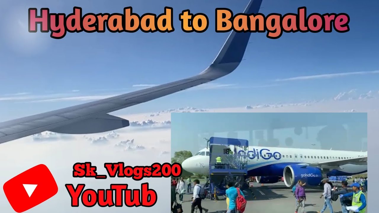 Hyderabad to Bangalore flight || Hyderabad Airport & Bangalore Airport || flight travel