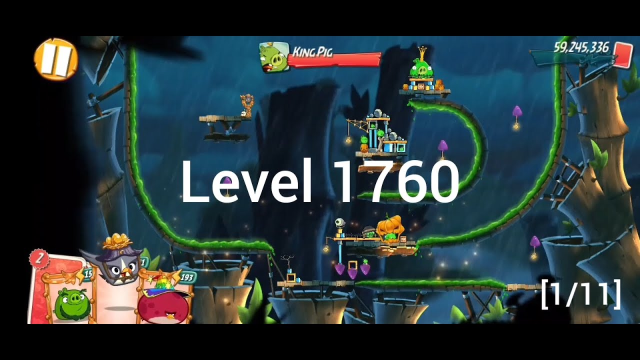 Angry Birds 2 level 1760/1220 [Alternative solutions]