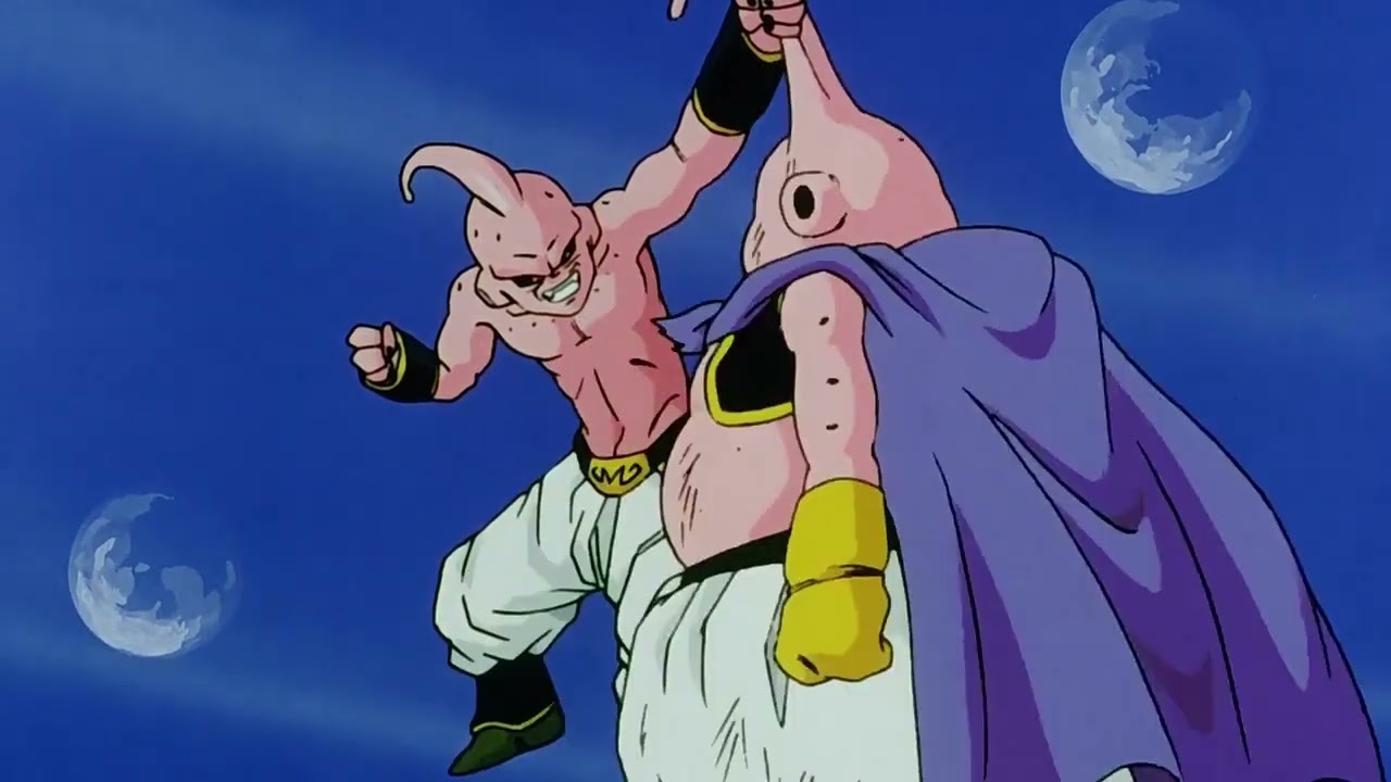 DBZ Kid Buu beat the hell out of Majin Buu