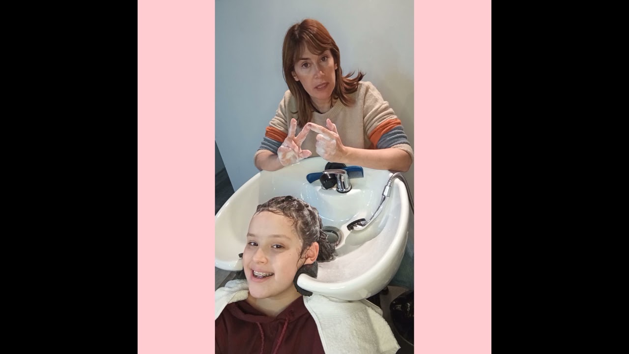 Lavado de cabeza y cabello