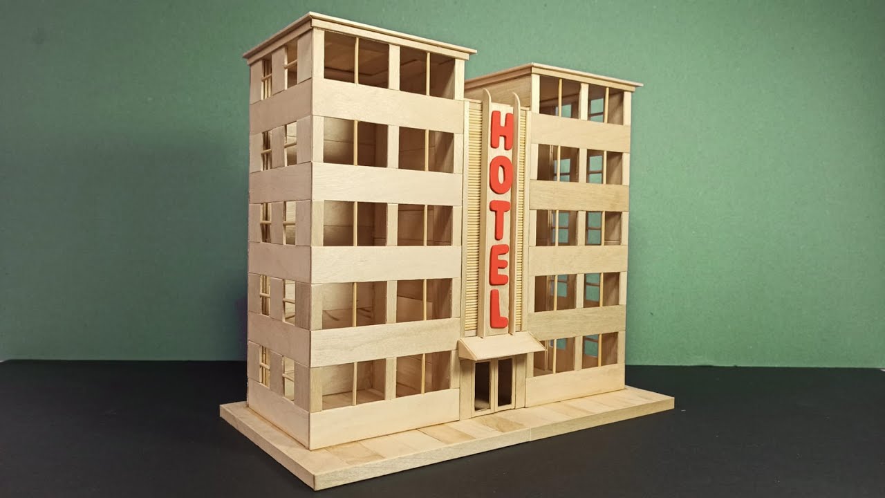 Como construir una casa con palitos de helado - Popsicle stick House DIY