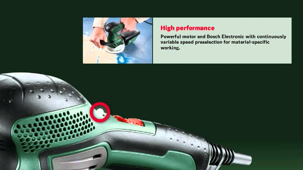 Features of: The Bosch PEX 400AE Random Orbit Sander