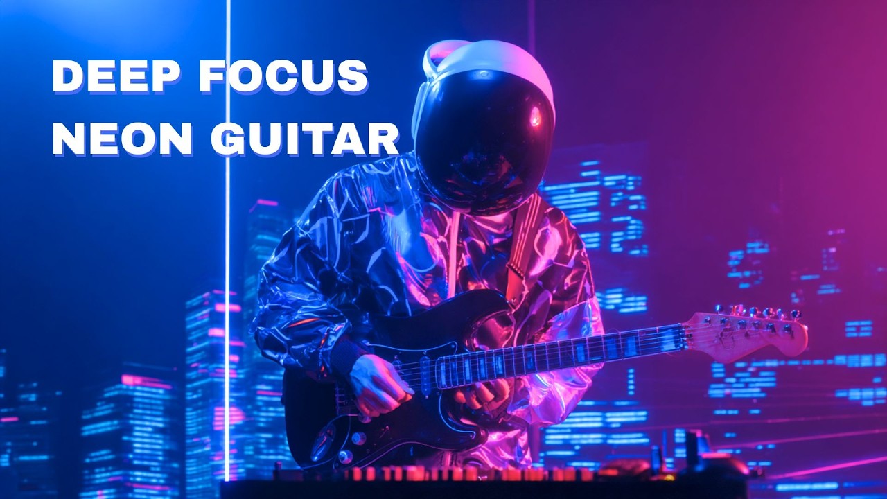 Neon City After Midnight #24  Deep Focus Neon Guitar Synthwave