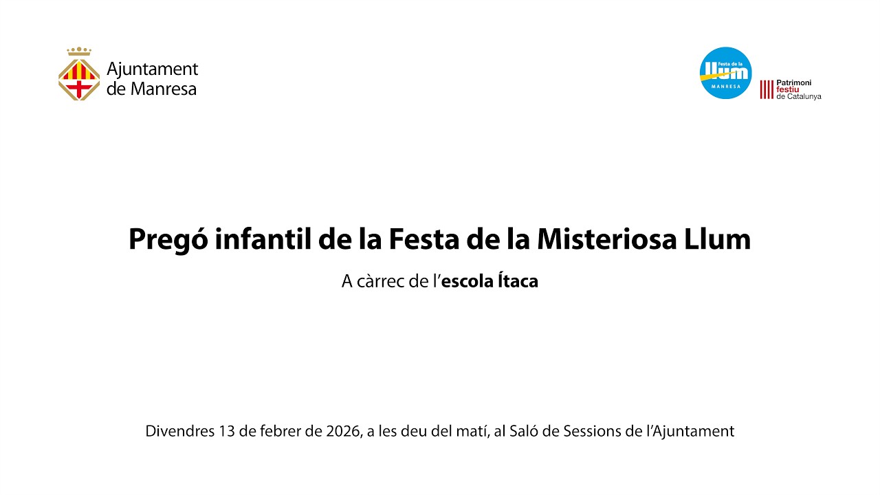 Pregó infantil de la Festa de la Misteriosa Llum