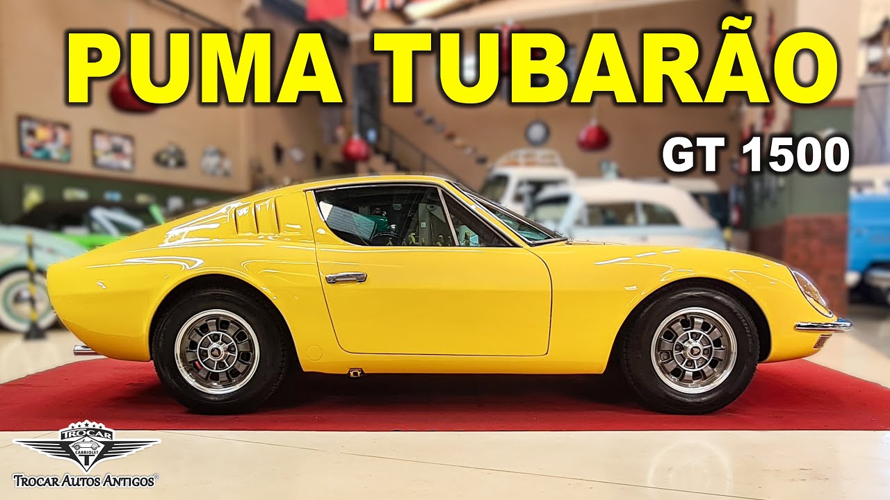 UMA LENDA! Puma GT 1500 Tubarão 1970 amarelo padrão original! 💛🖤 Interior renovado! Raridade!