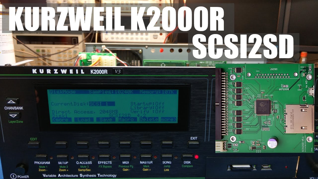 Kurzweil K2000R - Part 4 Adding a SCSI2SD Drive Emulator