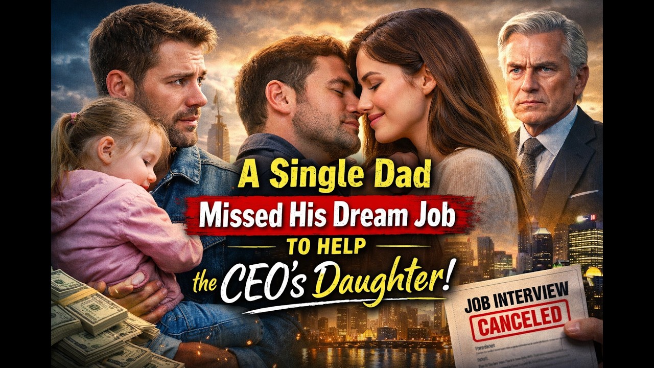 📕 A Single Dad Missed His Dream Job to Help a Stranger — He Had No Idea She Was the CEO’s Daughter