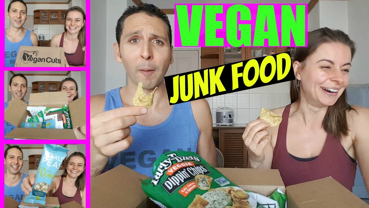WE EAT VEGAN JUNK FOOD! | Vegan Cuts Snack unboxing & review