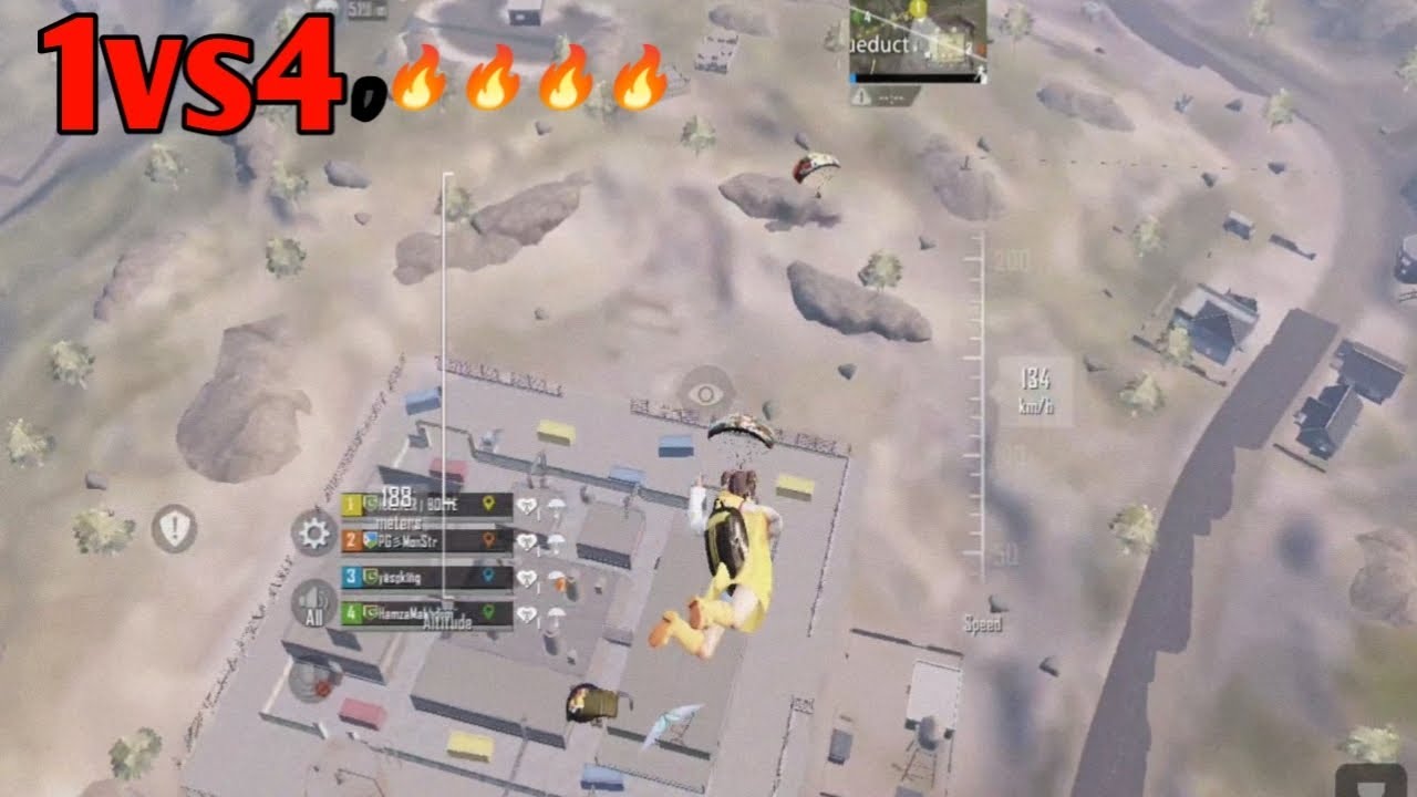 1vs4 Legend player 100%use of brain in PUBG #falinstar