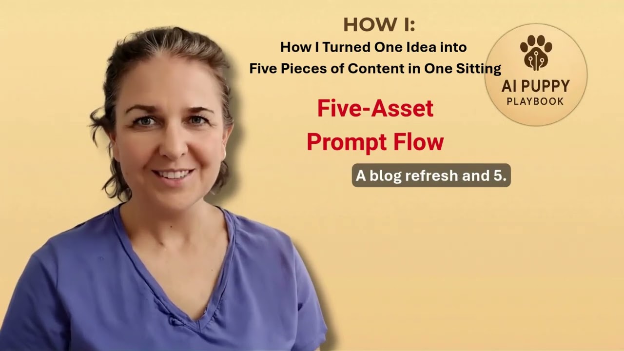 How I Turned One Idea Into 5 Content Assets in One Sitting | AI Puppy Playbook