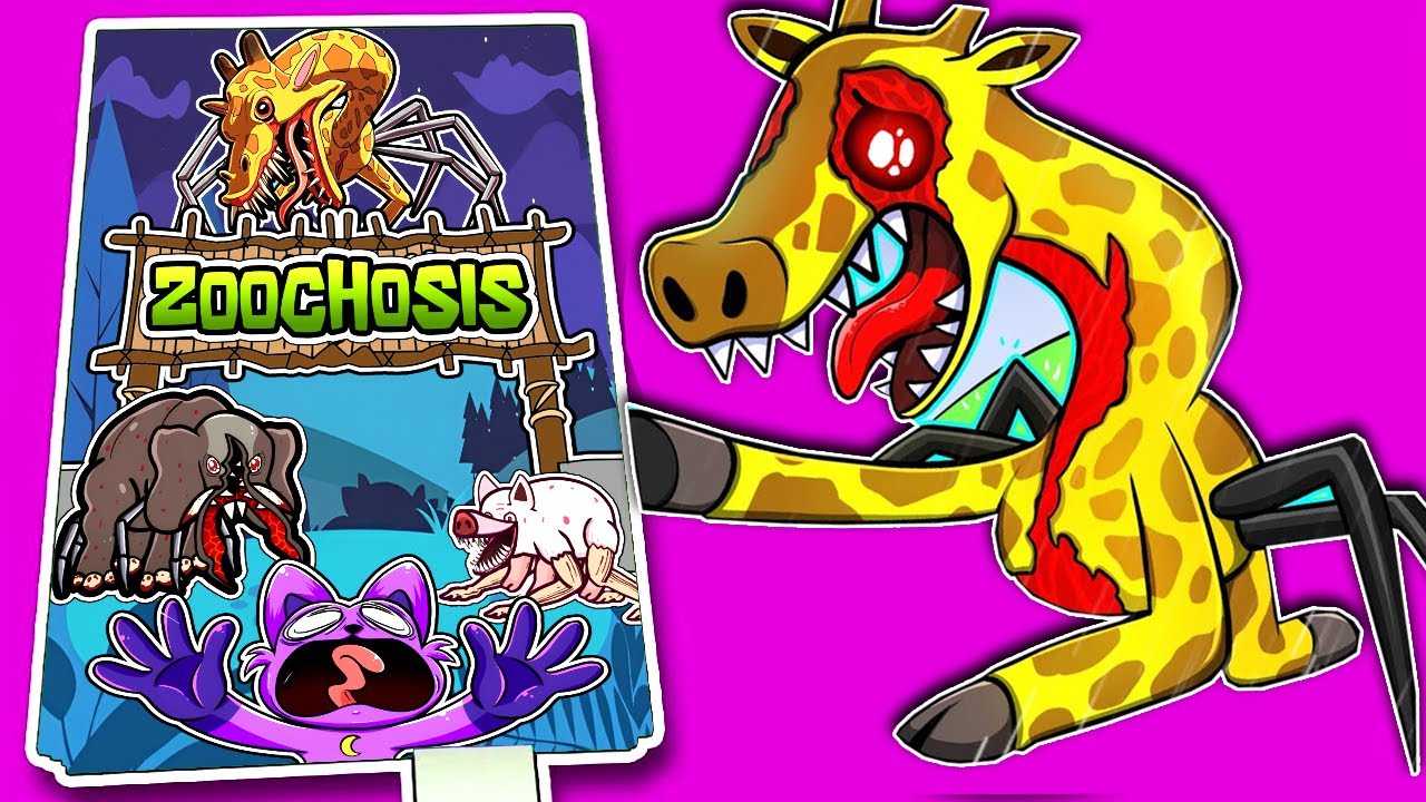 Making ZOOCHOSIS Game Book 🦒🐷🐘（+ Giraffe Squishy) DIY
