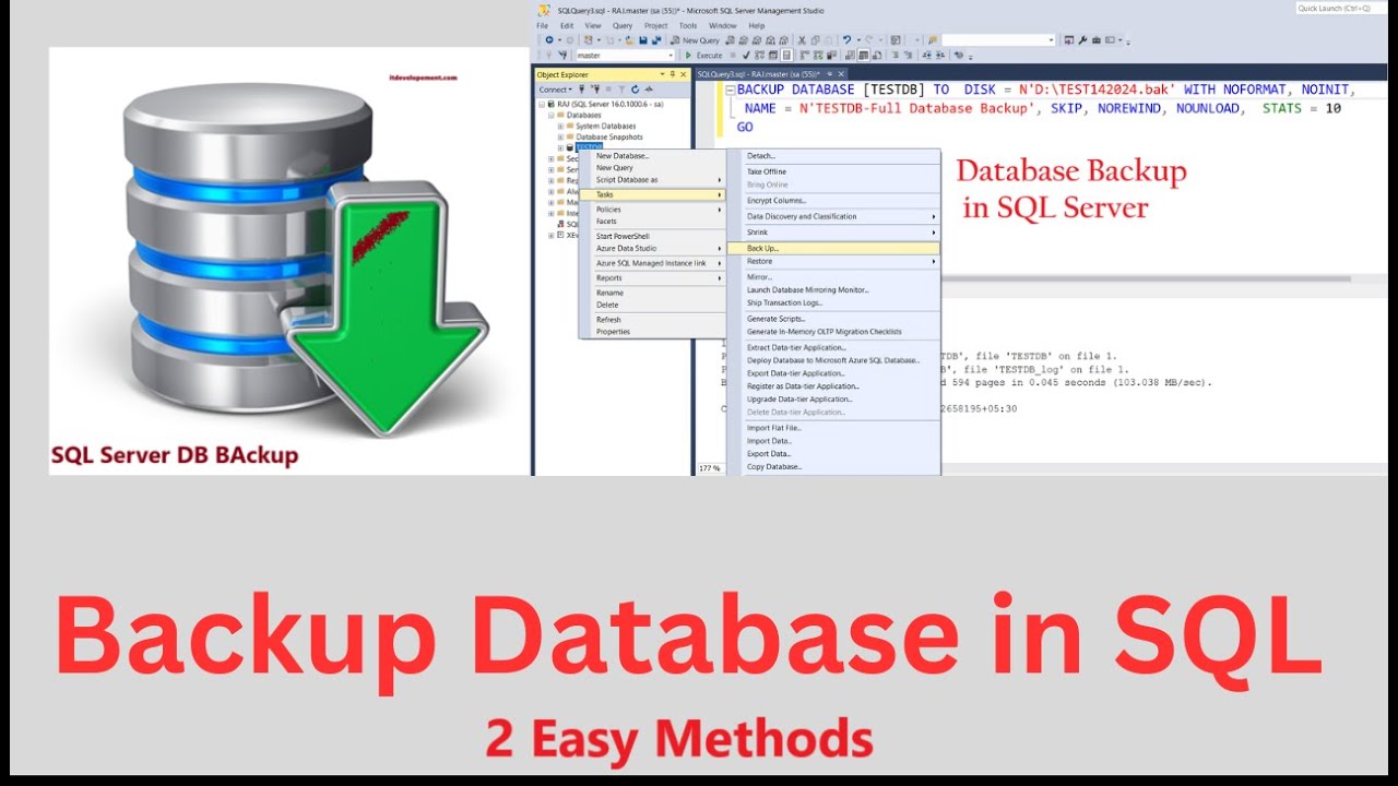 How to take database backup in SQL | How to BACKUP DATABASES in SQL Server Management Studio