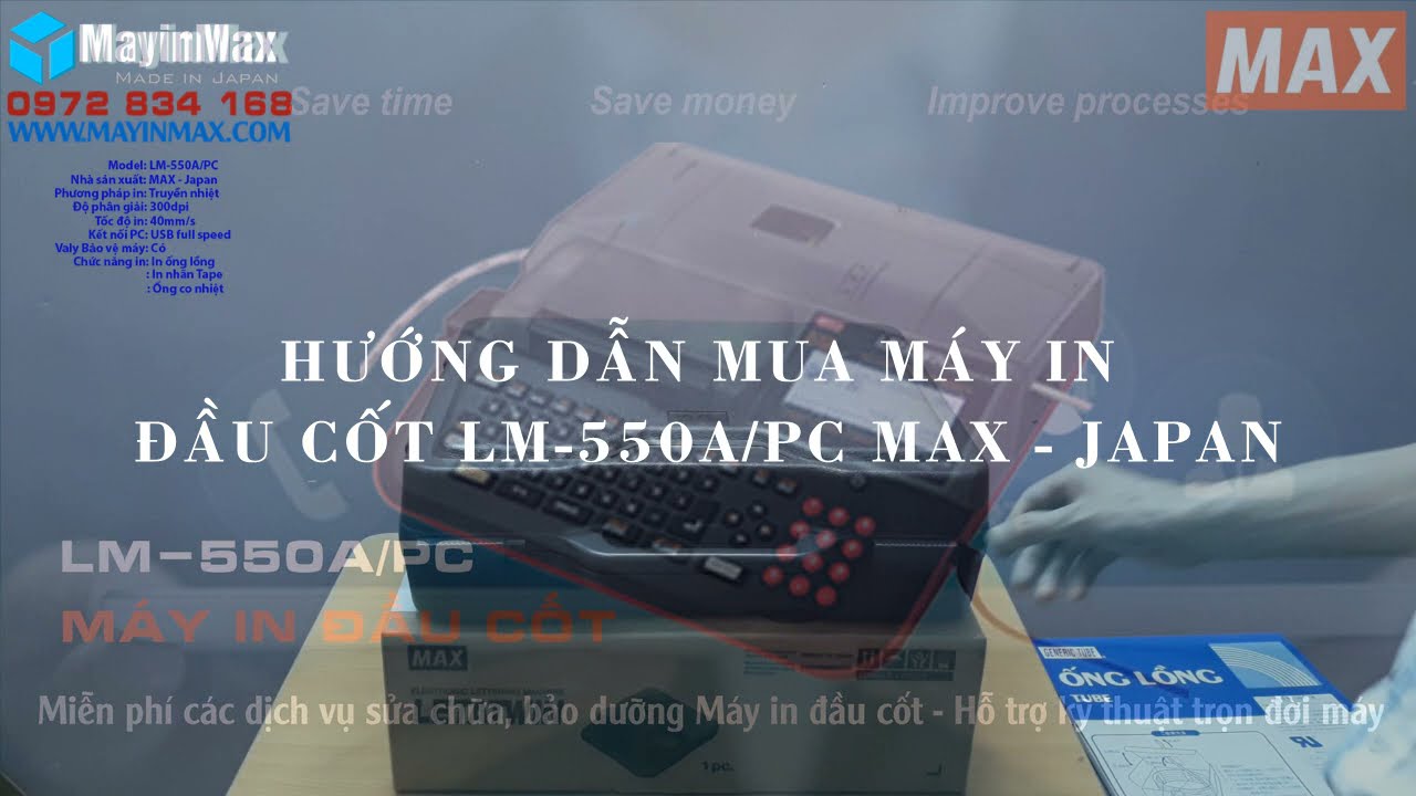 Mua m&aacute;y in đầu cốt LM-550A/PC - MAX Japan