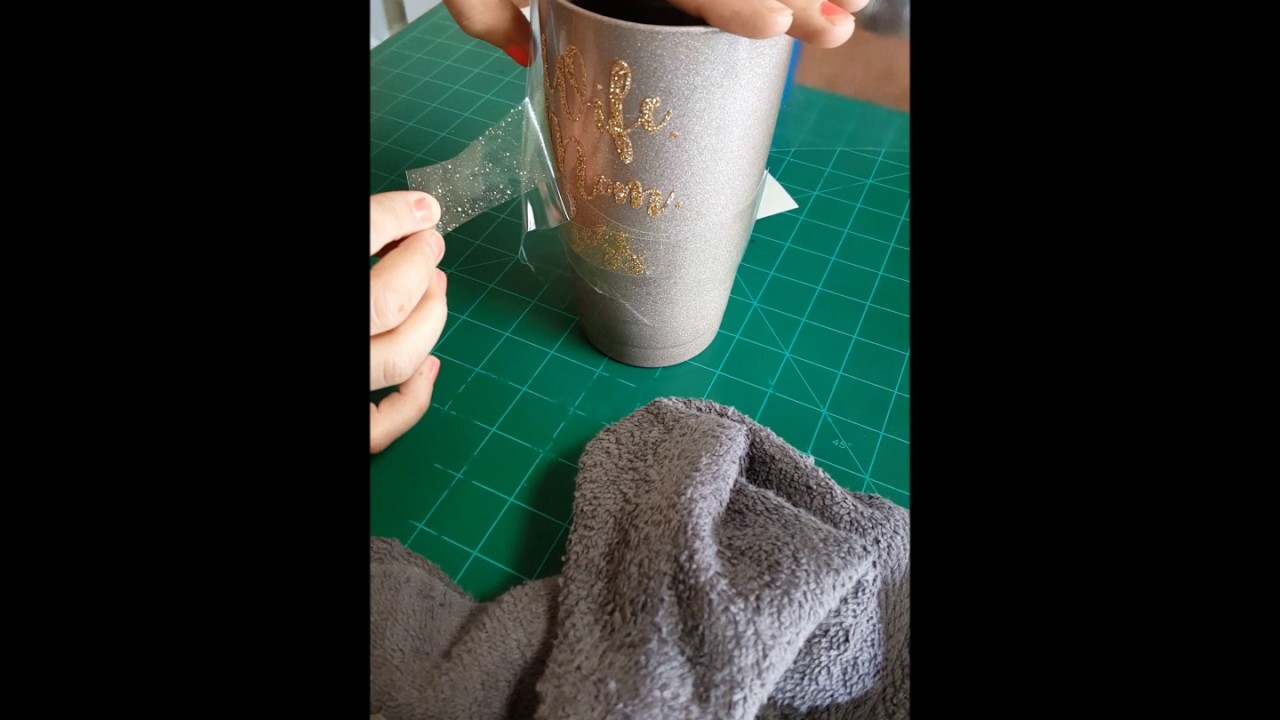 HTV on Stainless steel tumbler/cup