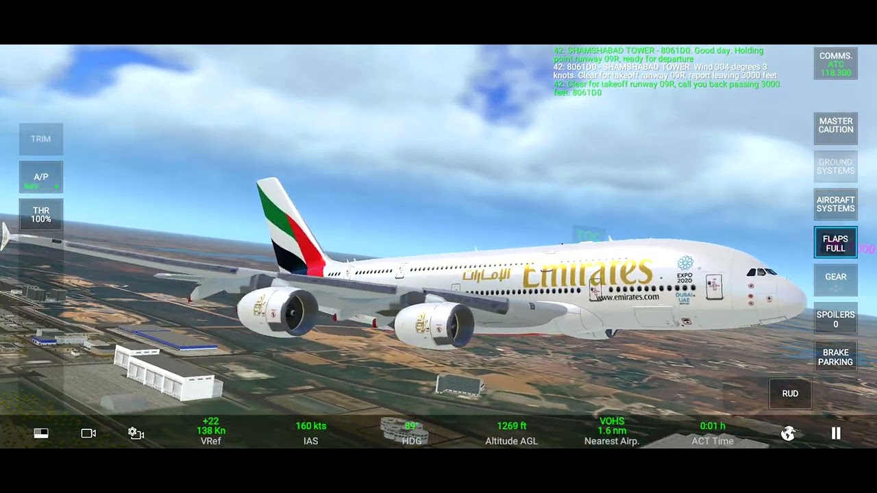 The a380 airplane in rfs is now off 