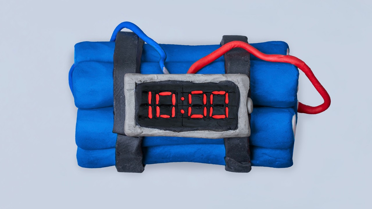 CLAY RECORDS – 10 Minute Detonation Timer 💣 | Handmade Clay Countdown | Explosion in 10:00