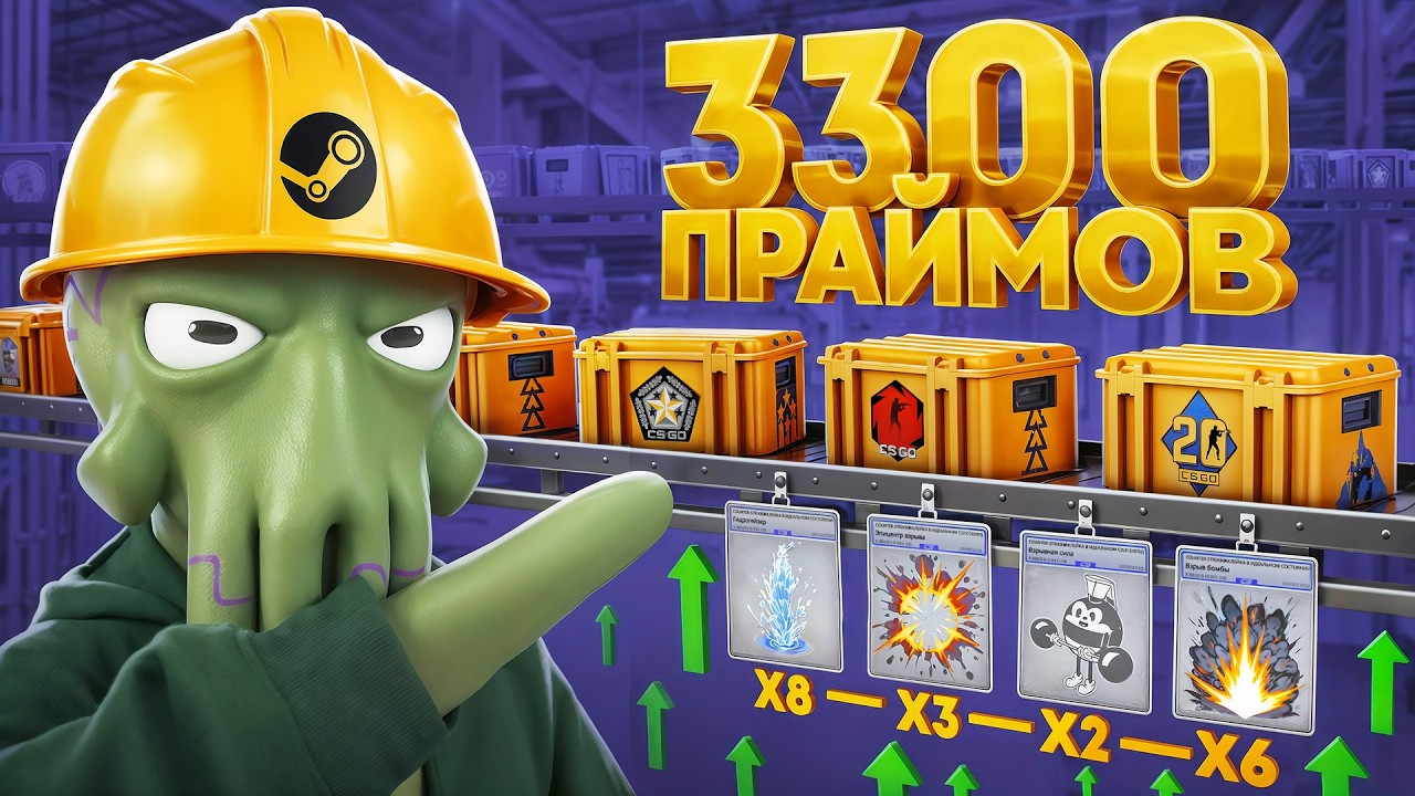 ФЕРМА КЕЙСОВ НА 3300 ПРАЙМ АККАУНТАХ + ИНВЕСТИЦИИ 1150$ В CS2