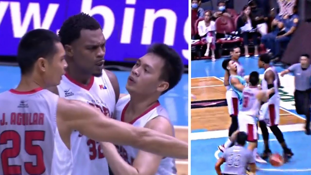 Justin Brownlee Losses his temper and Get mad on Chris lalata l Ginebra vs Phoenix l PBA