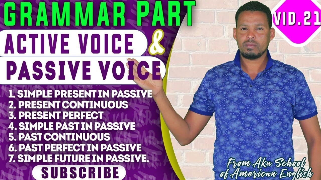 HOW TO USE ACTIVE AND PASSIVE VOICE IN ALL TENSES. TENSII HUNDAA.