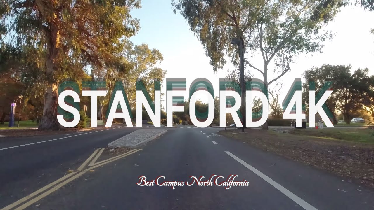 STANFORD 4K - Drive in the most beautiful college campus in North California - Stanford University