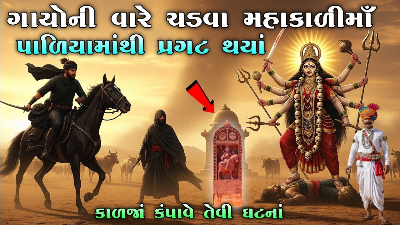 ગાયોની વારે ચડવા મહાકાળીમાઁ પાળિયામાંથી પ્રગટ થયાં | Mahakali ma no itihas | vahanvati digital