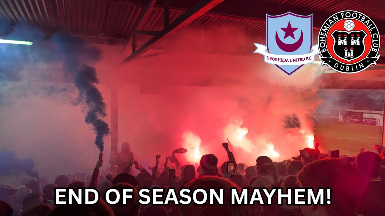 GOALS GALORE ⚽ PYRO 🔥 RED CARD 🟥 LIMBS 🤯 | Drogheda Vs Bohemians Vlog | #loi #footballvlog 