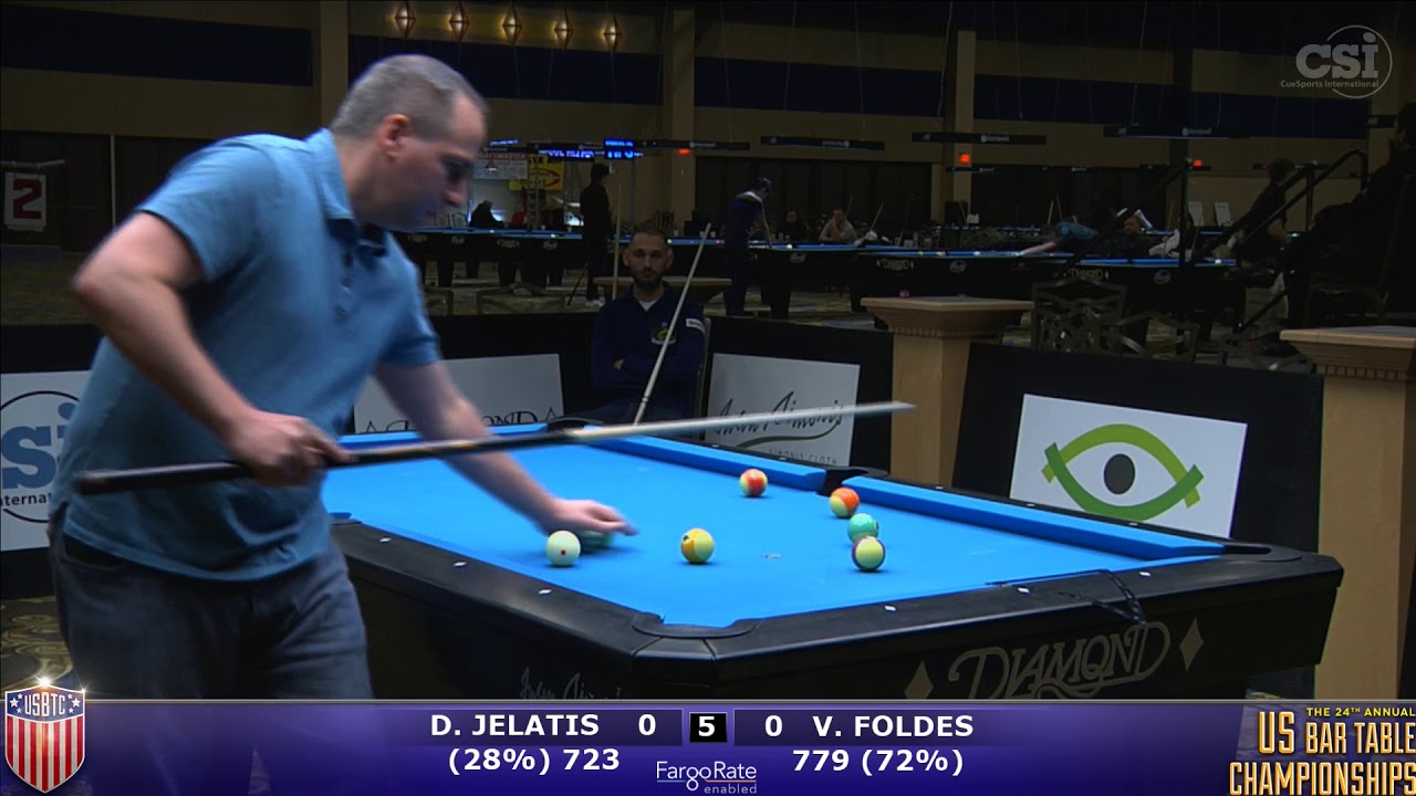 Чемпионат США по барным столам 2017 г. по игре 8-Ball: Деми Джелатис против Вилмоса Фолдеса
