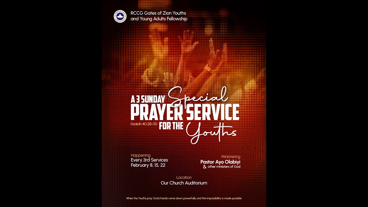 RCCG GATES OF ZION || YOUTH SUNDAY SERVICE || THIRD SERVICE || 15-02-2026