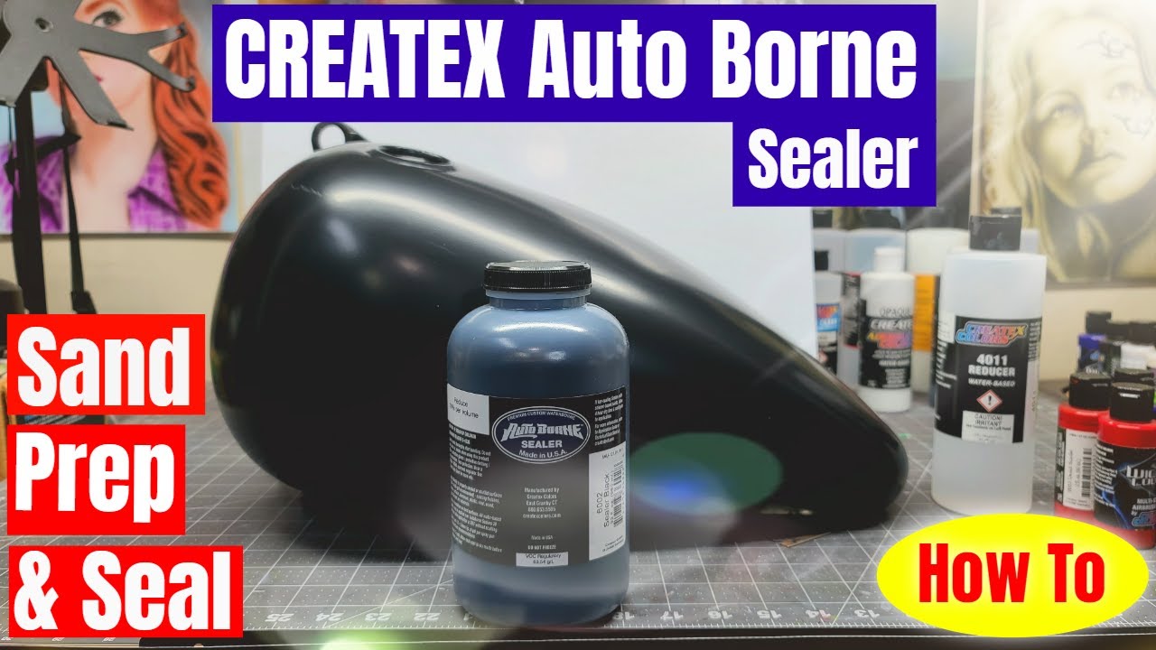 Шлифовка и герметизация бака мотоцикла с помощью герметика Createx Auto Borne Sealer
