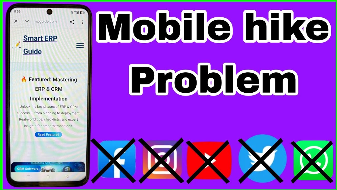 Mobile 📱 Hick Problems || Smart ERP Guide Problem || YouTube Not 🚫 Working #smartmobiletech 