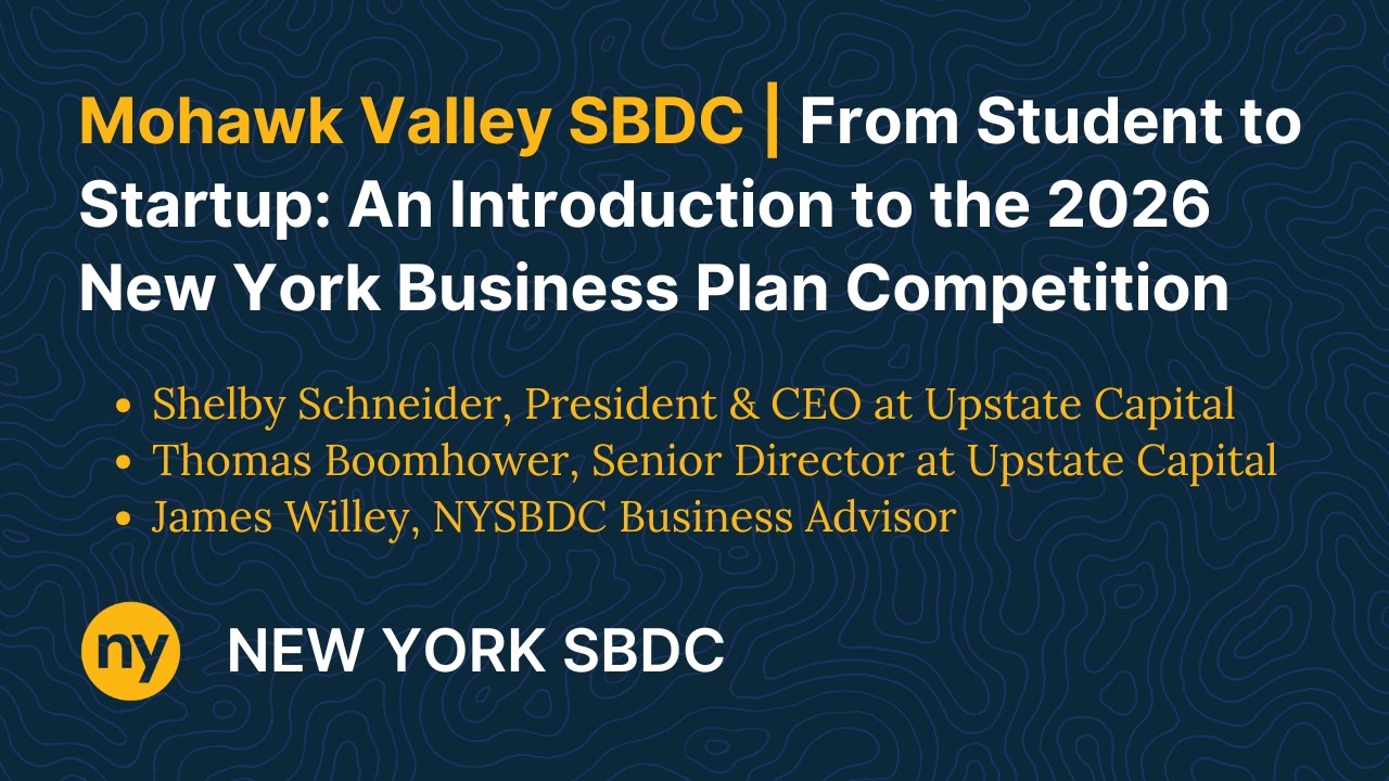From Student to Startup: An Introduction to the 2026 New York Business Plan Competition