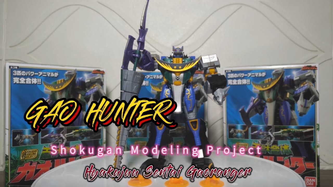 [Play with CH] LÁP RÁP MÔ HÌNH ĐỒ CHƠI GAOHUNTER スーパーミニプラ SMP (SHOKUGAN MODELING PROJECT) 百獣合体ガオハンター