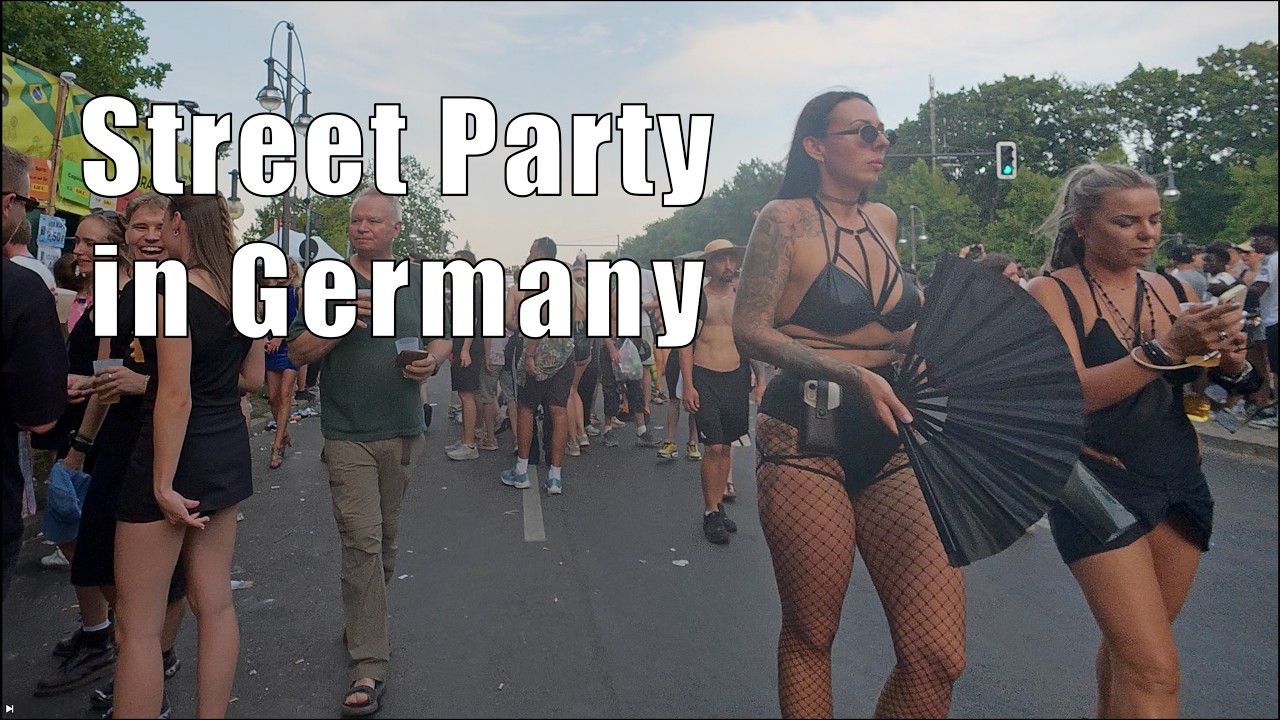 🔊 TECHNO STREET PARTY | GERMANY 🇩🇪 | 4k Walk - Rave the planet