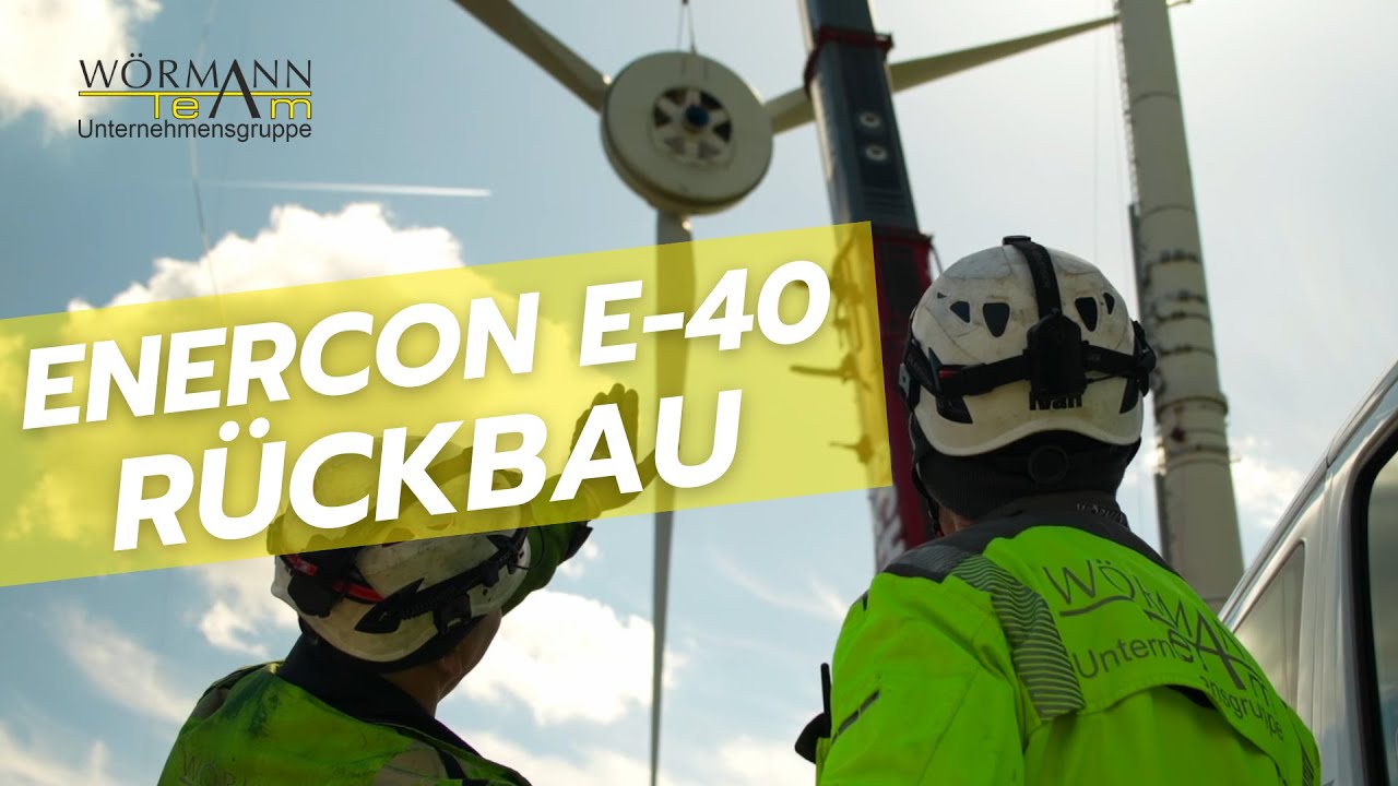 Rückbau Enercon E-40 Windkraftanlage