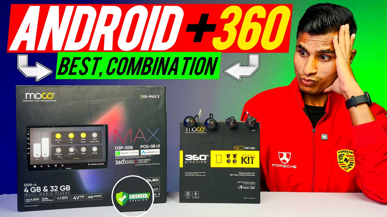Android + 360 Camera For Car | Best Combination | Moco Android Stereo | Moco 360 Bird View Camera 