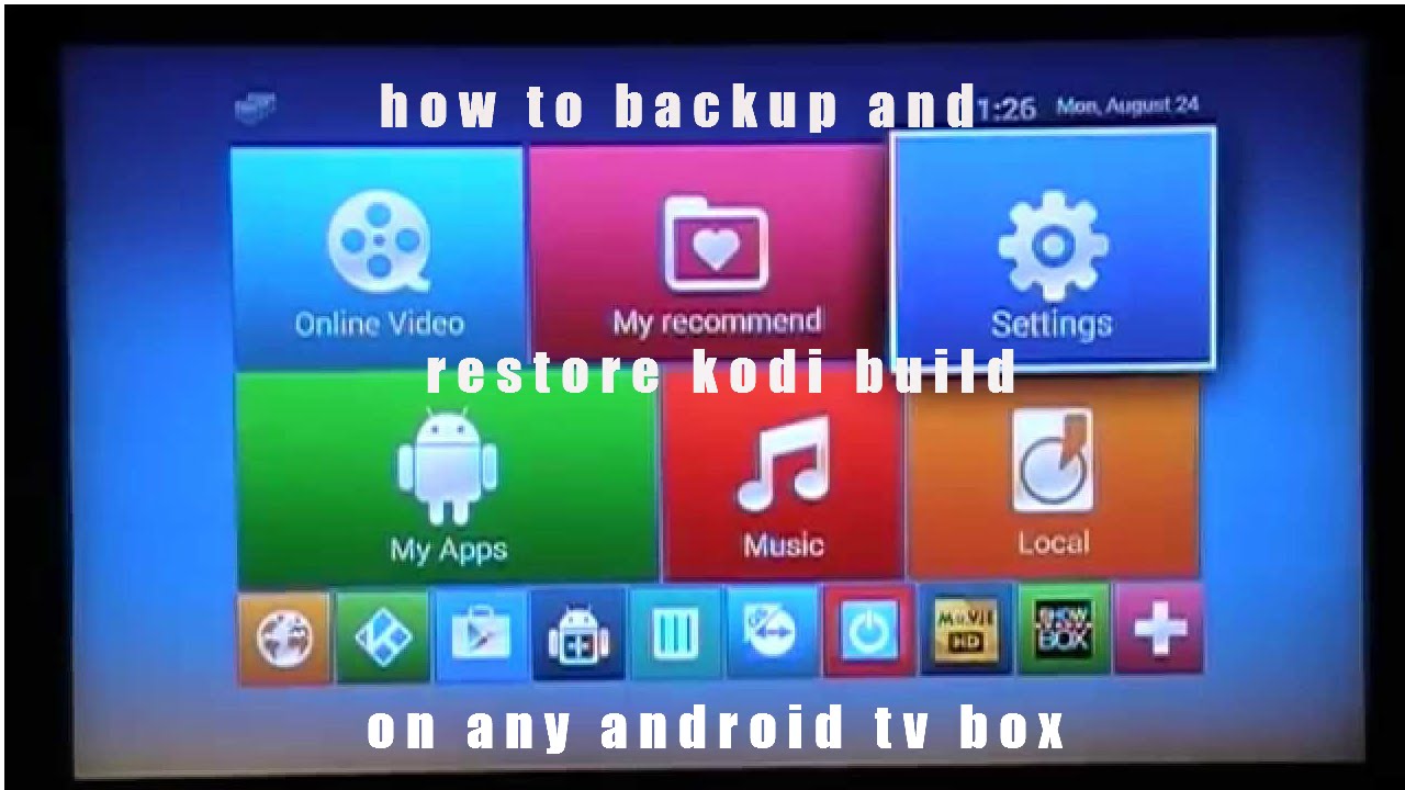how to backup and restore a kodi build on any android box