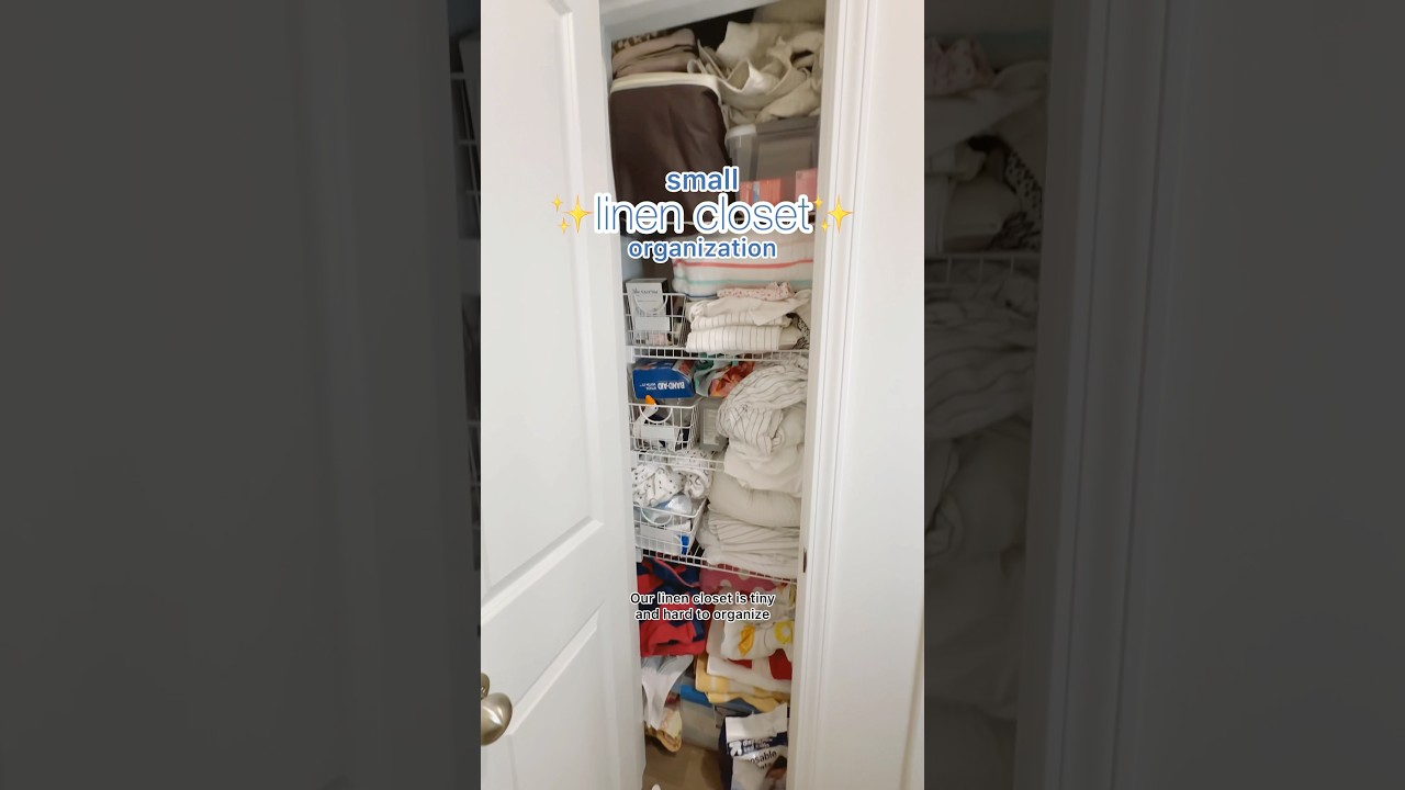 Small linen closet organizers are linked in my Amazon Storefront (in my bio) under &ldquo;Linen Closet&rdquo;