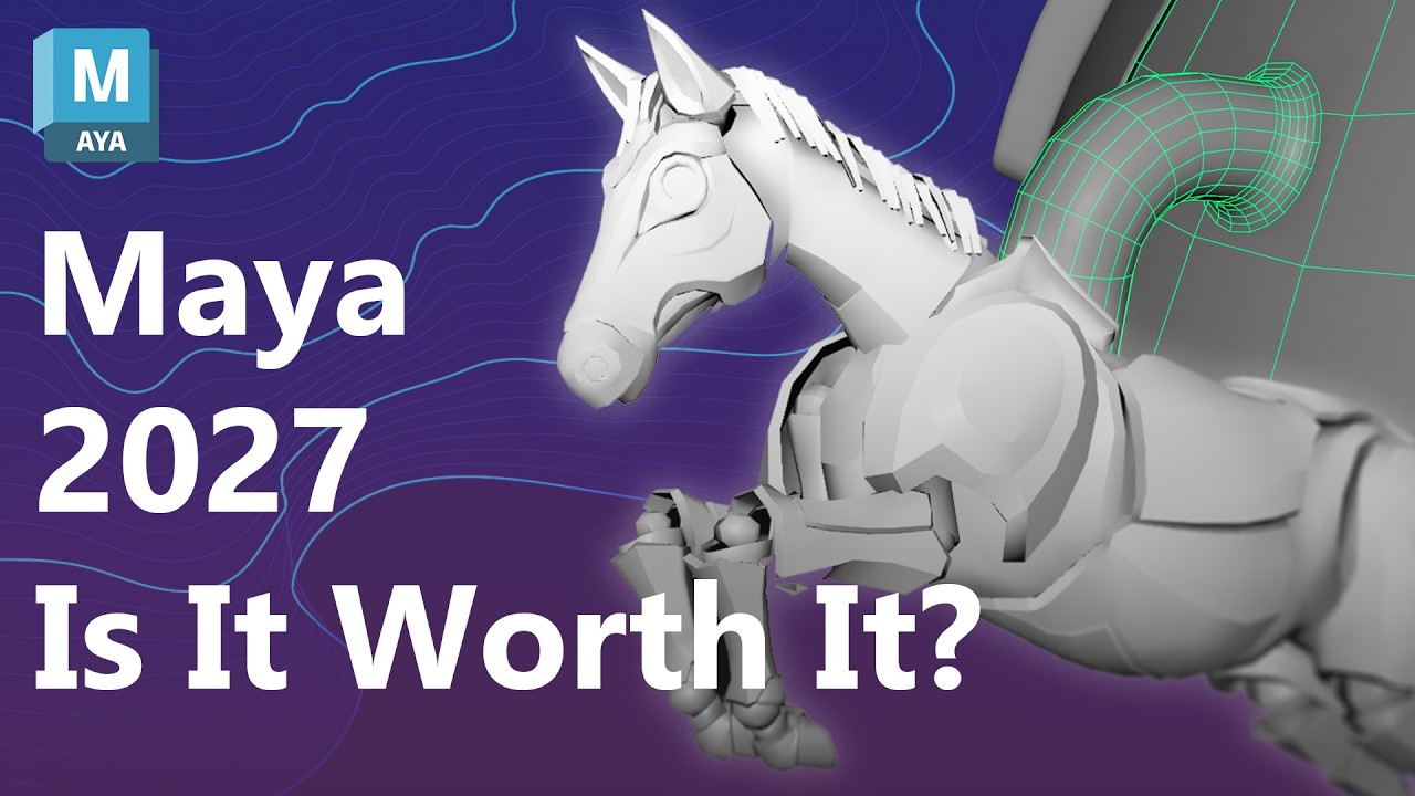 Новые возможности Maya 2027: интеллектуальная регулировка фаски, анимация лошади и многое другое.