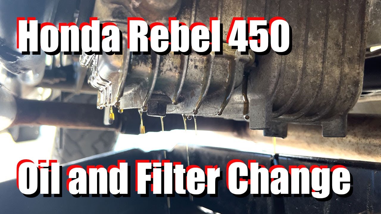 1986 Honda Rebel 450 oil and filter change