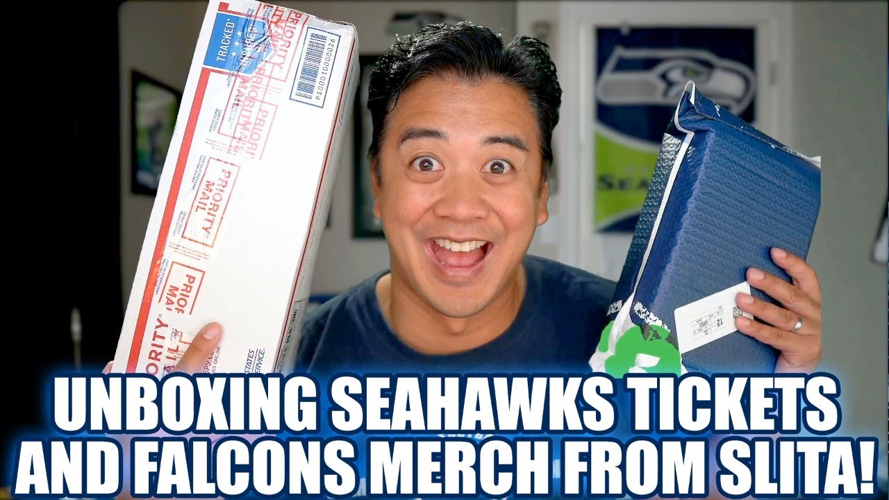 Unboxing Seahawks Tickets and Falcons Merch from SLITA!