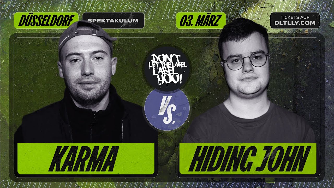 Karma vs Hiding John (One Rounder) ⎪ Rap Battle + Interview @ NRWeekend ⎪ DLTLLY