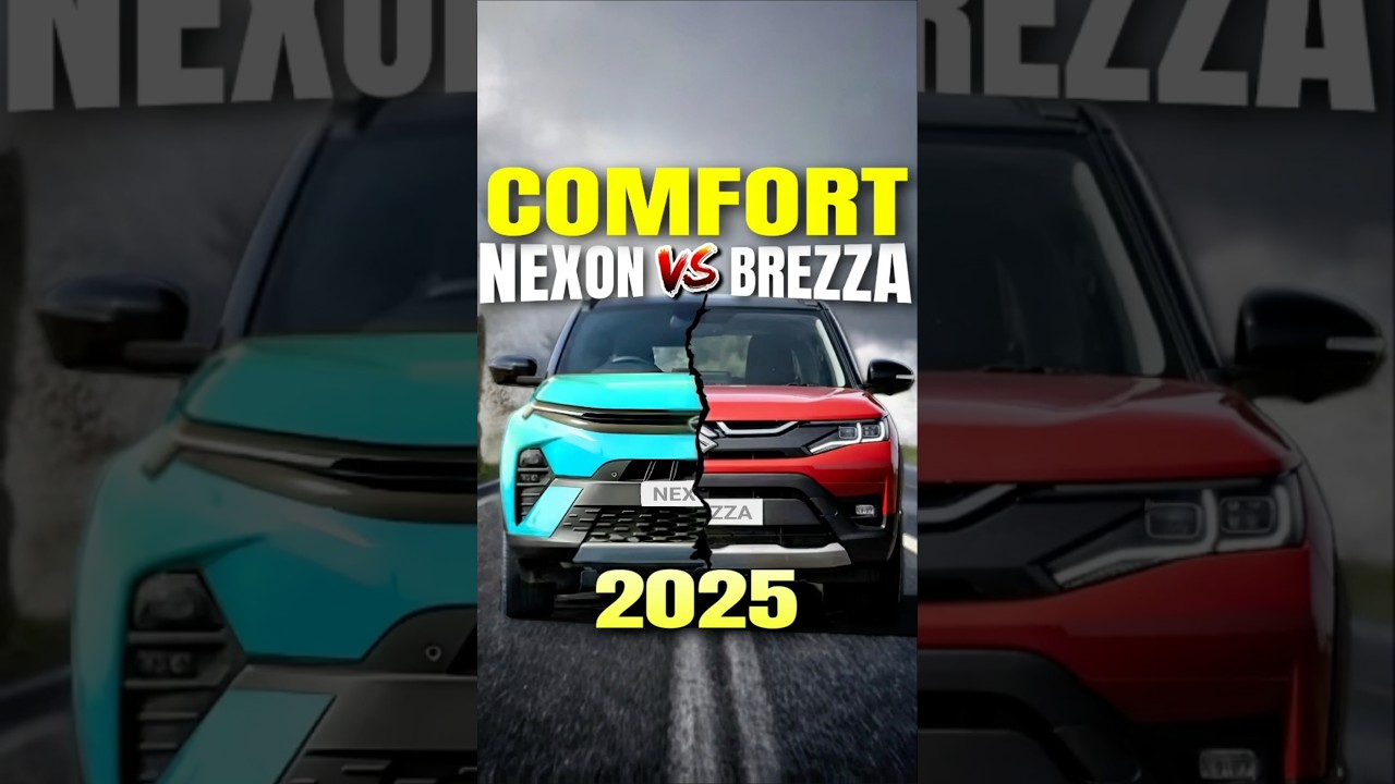 Maruti Brezza vs Nexon 2025  - Which one's Comfortable? | Tata Nexon vs Brezza 2025 Model #motorberg