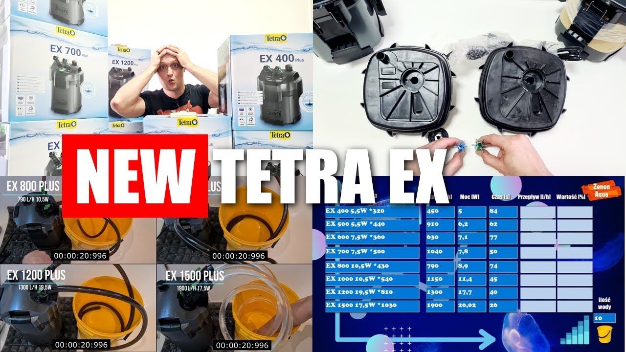 Nowa Tetra EX 500 700 1000 1500 VS Starsza 400 600 800 1200 Porównanie