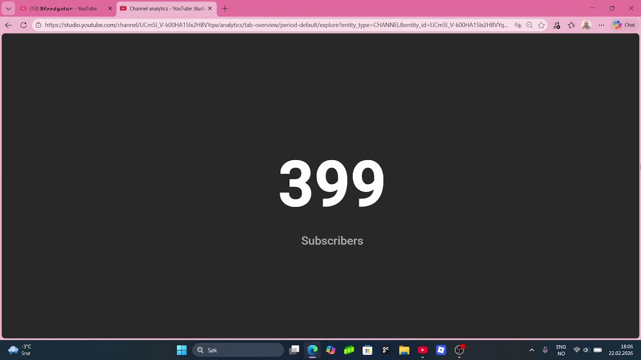 COUNTDOWN TO 400 SUBS